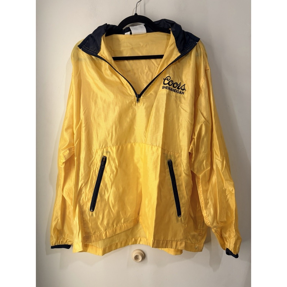 Vintage Coors Shenandoah Embroidered Windbreaker Jacket Stowaway Hood M